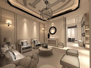stylish avant-garde living room design 46 3D Model