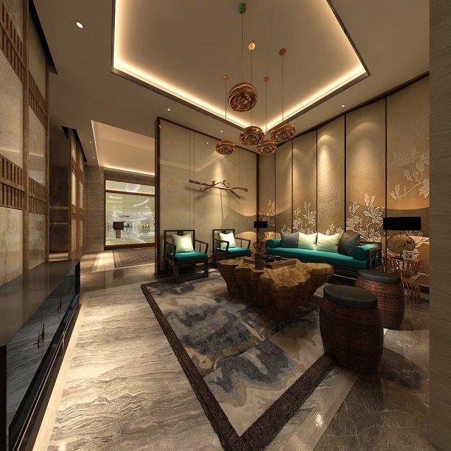 stylish avant-garde living room design 47 Modelo 3D .c4d .max .obj .3ds .fbx .stl .blend 