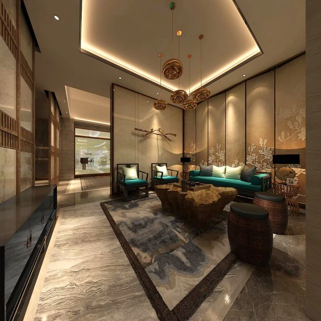 stylish avant-garde living room design 47 3D Model .c4d .max .obj .3ds .fbx .stl .blend 