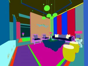 stylish avant-garde living room design 47 3D Model