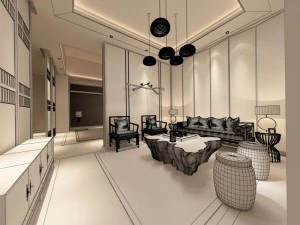 stylish avant-garde living room design 47 3D Model