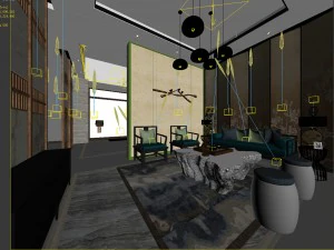 stylish avant-garde living room design 47 3D Model