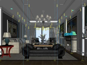stylish avant-garde living room design 49 3D Model