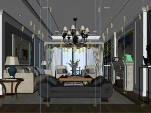 stylish avant-garde living room design 49 3D मॉडल