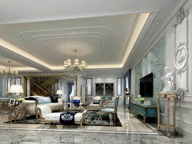 stylish avant-garde living room design 50 3D Model .c4d .max .obj .3ds .fbx .stl .blend 