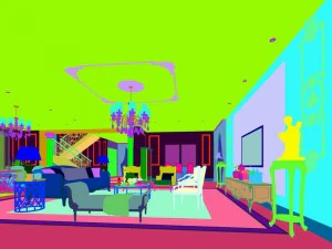 stylish avant-garde living room design 50 3D Model