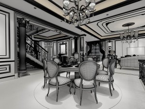 stylish avant-garde living room design 50 3D मॉडल