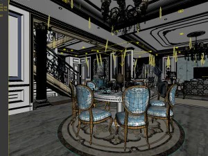 stylish avant-garde living room design 50 3D Model