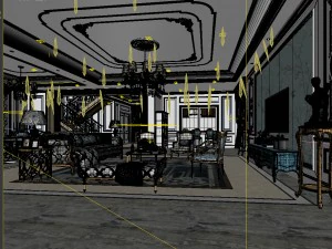 stylish avant-garde living room design 50 3D Model