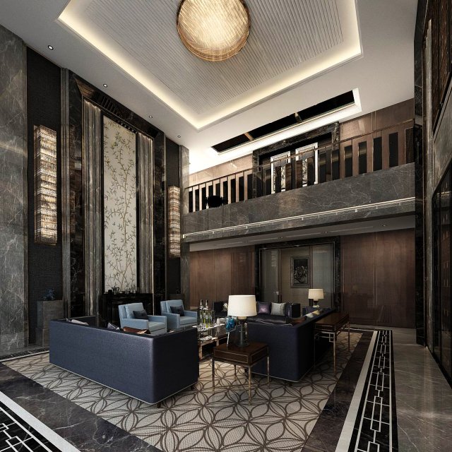 stylish avant-garde living room design 52 3Dモデル .c4d .max .obj .3ds .fbx .stl .blend 