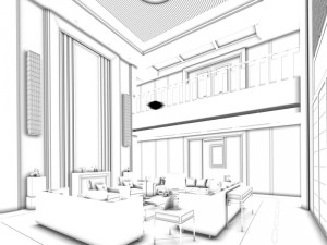 stylish avant-garde living room design 52 3Dモデル