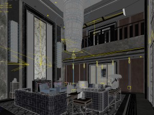 stylish avant-garde living room design 52 3Dモデル