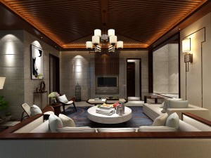 stylish avant-garde living room design 53 3D Model