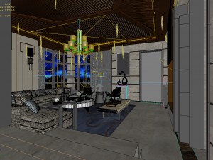 stylish avant-garde living room design 53 3D Model