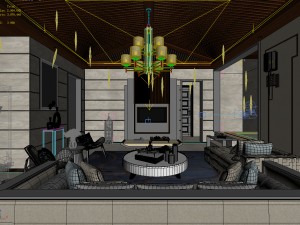 stylish avant-garde living room design 53 3D Model