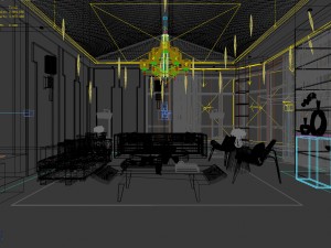stylish avant-garde living room design 53 3D Model