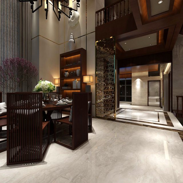 stylish avant-garde living room design 54 3D 모델 .c4d .max .obj .3ds .fbx .stl .blend