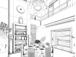 stylish avant-garde living room design 54 3D 모델