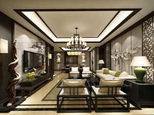 stylish avant-garde living room design 55 3D Model
