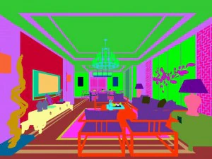 stylish avant-garde living room design 55 3D Model