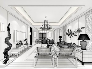 stylish avant-garde living room design 55 Modelo 3D