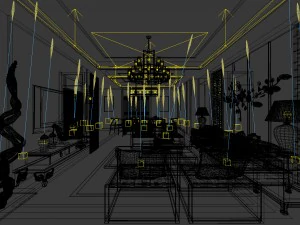 stylish avant-garde living room design 55 3D Model