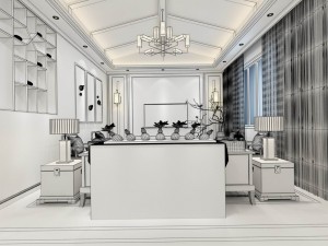 stylish avant-garde living room design 58 3D Модель