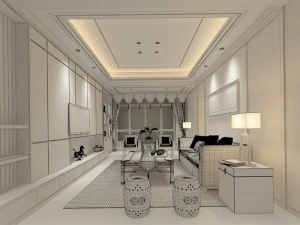 stylish avant-garde living room design 59 3D Model