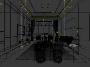 stylish avant-garde living room design 59 3D Model
