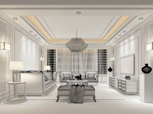 stylish avant-garde living room design 60 Modello 3D