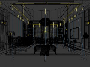 stylish avant-garde living room design 60 Modello 3D