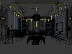 stylish avant-garde living room design 60 3D Model