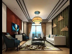 Stilvolles Avantgarde-Wohnzimmerdesign 61 3D Modell