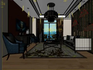 stylish avant-garde living room design 61 3D Model
