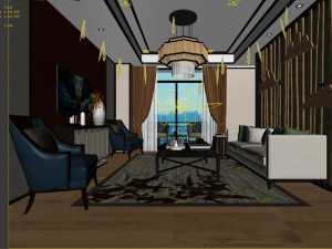 stylish avant-garde living room design 61 Modello 3D