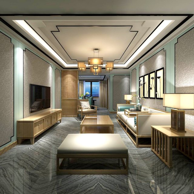 stylish avant-garde living room design 62 3D 모델 .c4d .max .obj .3ds .fbx .stl .blend 