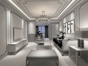 stylish avant-garde living room design 62 3D 모델