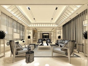 stylish avant-garde living room design 63 3D Model