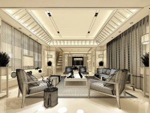 stylish avant-garde living room design 63 3D Model