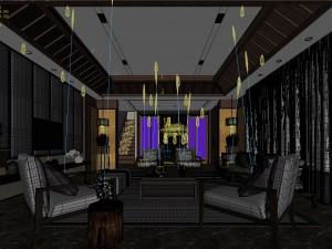 stylish avant-garde living room design 63 3D Model