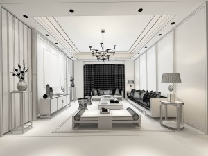 stylish avant-garde living room design 64 3D 模型