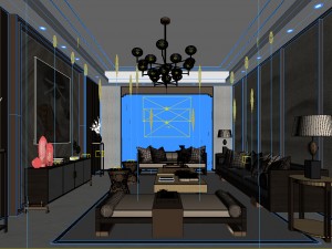 stylish avant-garde living room design 64 3D 模型