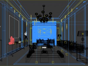 stylish avant-garde living room design 64 3D 模型