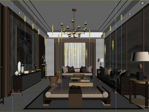 stylish avant-garde living room design 64 3D 模型
