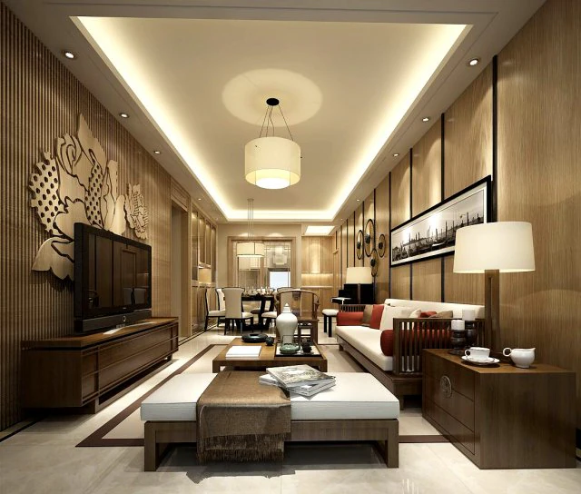 stylish avant-garde living room design 65 3D Model .c4d .max .obj .3ds .fbx .stl .blend