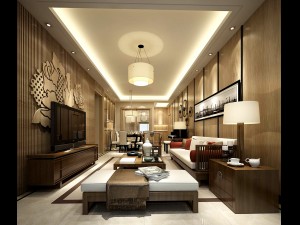 stylish avant-garde living room design 65 3D Model