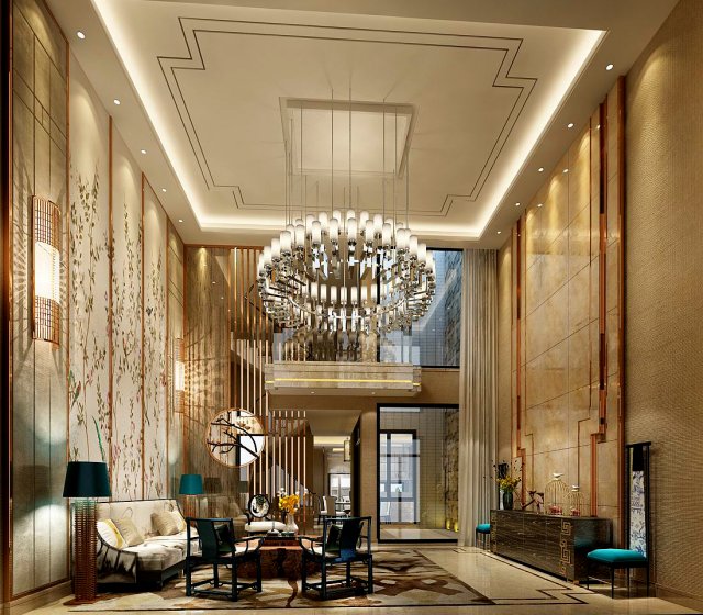 stylish avant-garde living room design 66 3D मॉडल .c4d .max .obj .3ds .fbx .stl .blend 