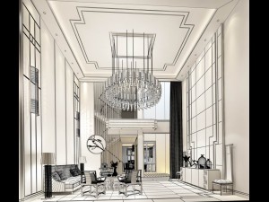 stylish avant-garde living room design 66 3D मॉडल