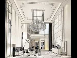 stylish avant-garde living room design 66 3D Model