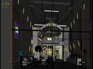 stylish avant-garde living room design 66 3D मॉडल
